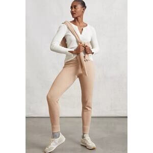 Varley Women's Alice Drawstring Jogger Sweatpants Praline Beige Size M